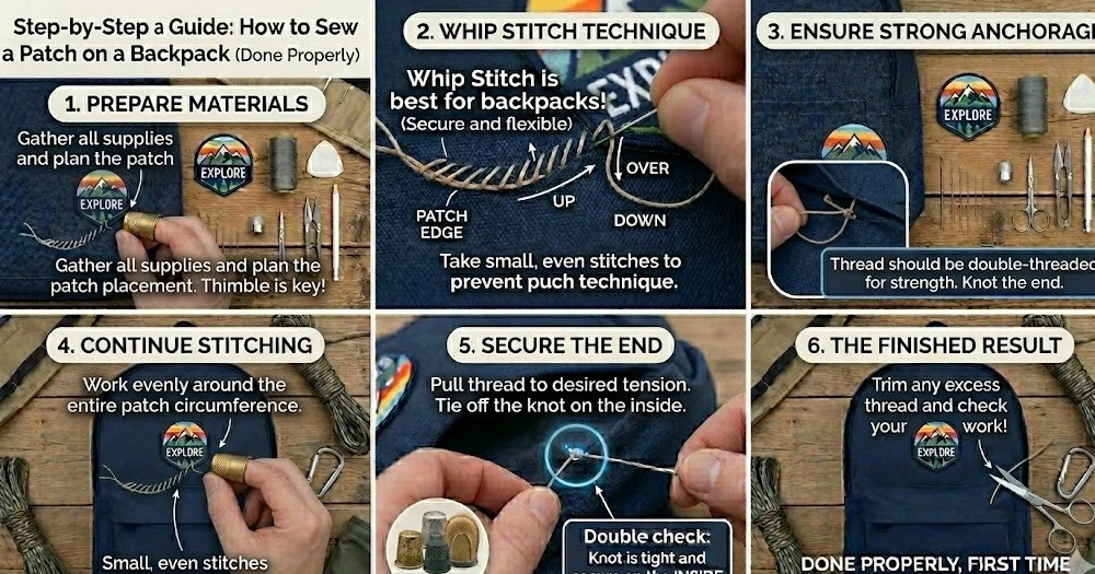 How to Sew a Patch on a Backpack (Done Properly, First Time)