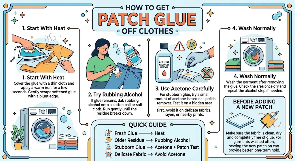 How to Remove Patch Glue from Clothes