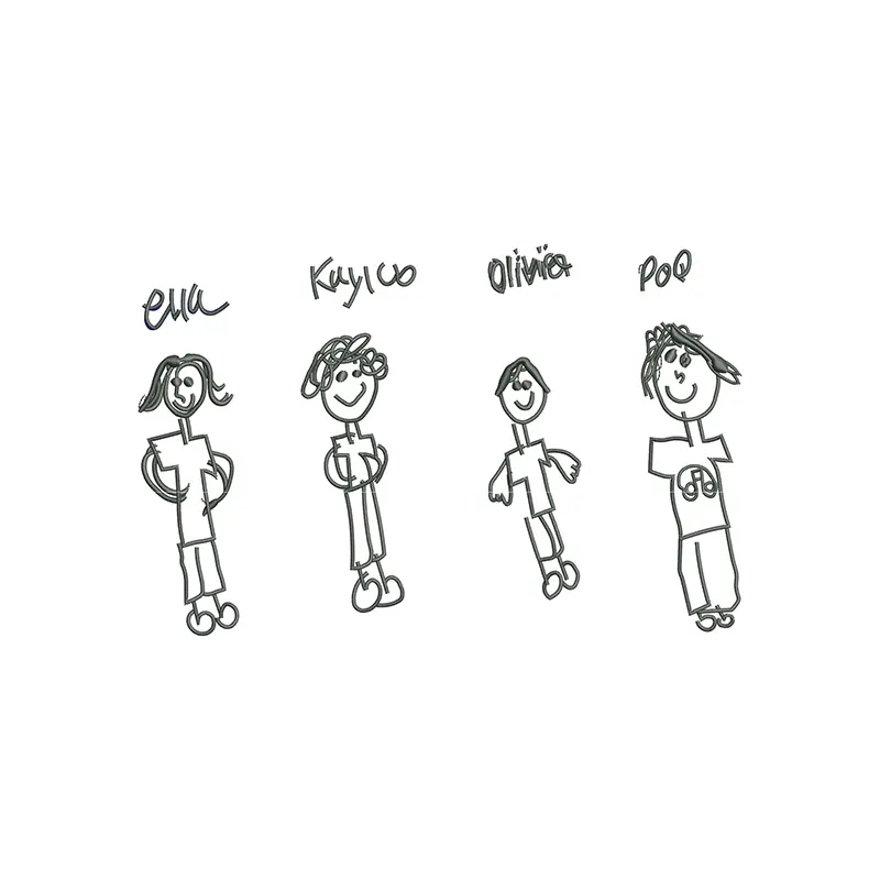 Kids Drawing Embroidery Digitizing